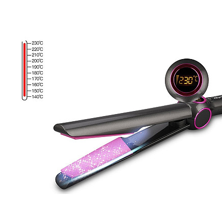 Hair straightener ceramic curling iron 2in1 lcd