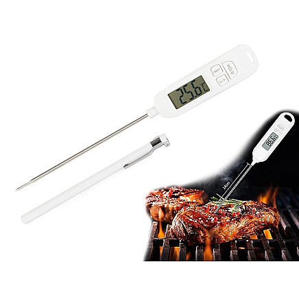 Lcd digital kitchen thermometer wine meat probe