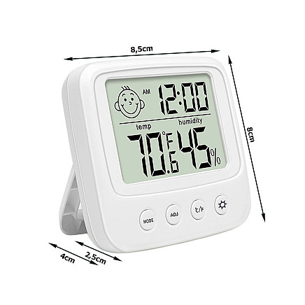 Thermometer hygrometer electronic internal clock