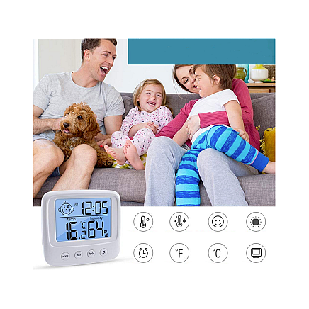 Thermometer hygrometer electronic internal clock