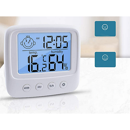 Thermometer hygrometer electronic internal clock