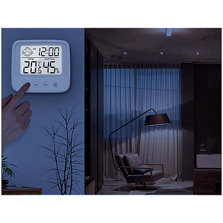Thermometer hygrometer electronic internal clock