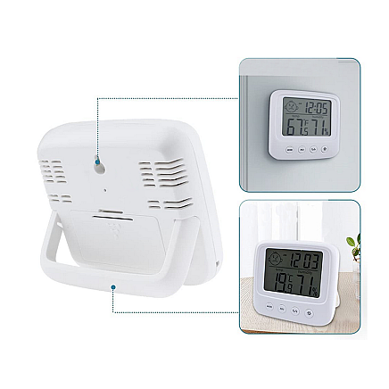 Thermometer hygrometer electronic internal clock