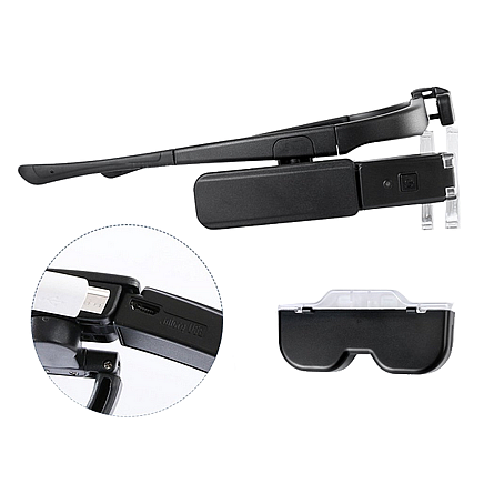 Galvas lampa ar palielināmo stiklu un LED, 1.5x - 4.5x