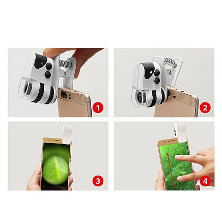 Mini microscope phone lens zoom 60x