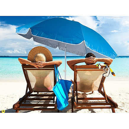 Large uv breakable garden pool parasol 210cm