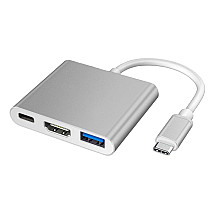 Adapter 3in1 hub usb-c usb 3.0 hdmi 4k