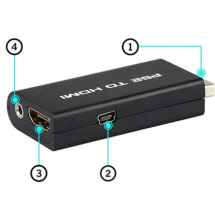 Адаптер PS2 на HDMI с аудиоконвертером