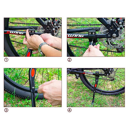 Bicycle adjustable side support foot