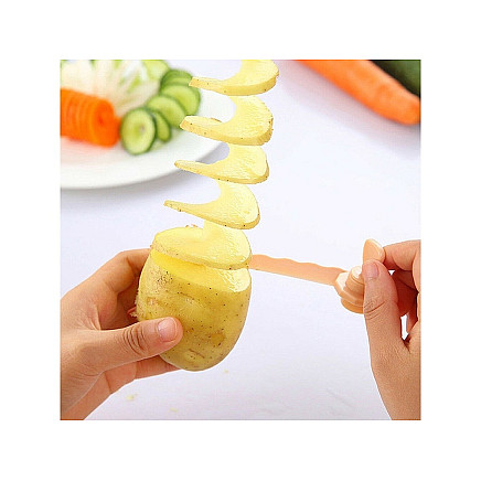 Potato chip machine twisted fryer