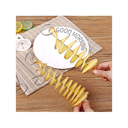 Potato chip machine twisted fryer