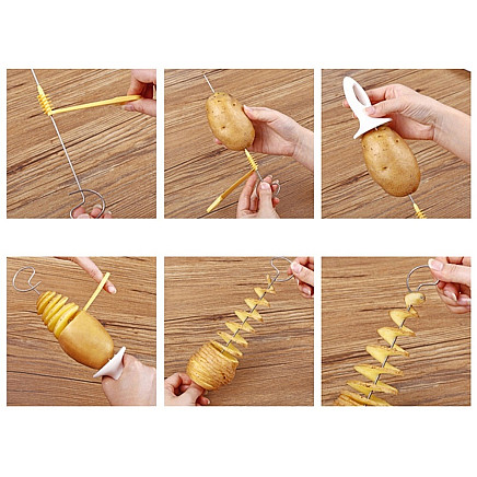 Potato chip machine twisted fryer