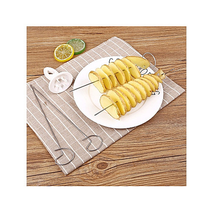 Potato chip machine twisted fryer