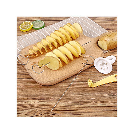 Potato chip machine twisted fryer