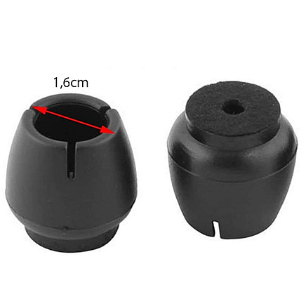 Chair leg caps felt 12-16mm black 16pcs