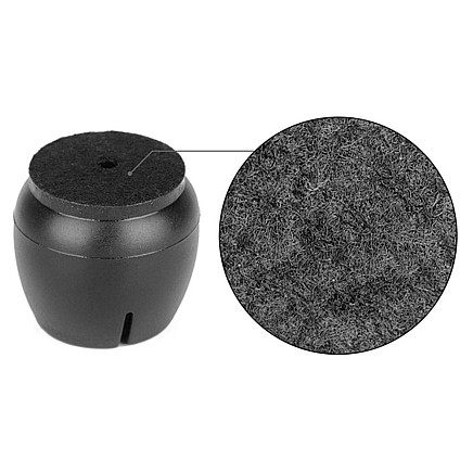 Chair leg caps felt 12-16mm black 16pcs