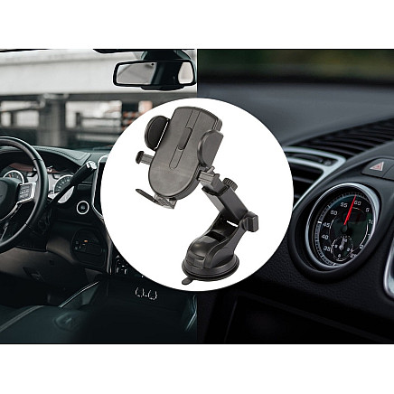 Car holder for telephone, windscreen, cockpit, strong