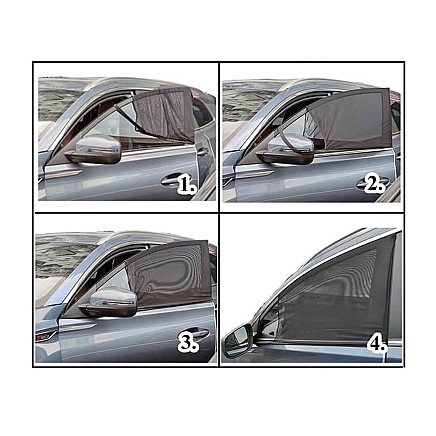 Flexible car side window covers 2 pcs