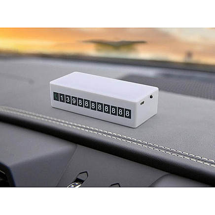 Temporary car park telephone number magnet light