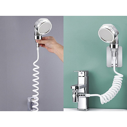 Shower handset bathroom tap