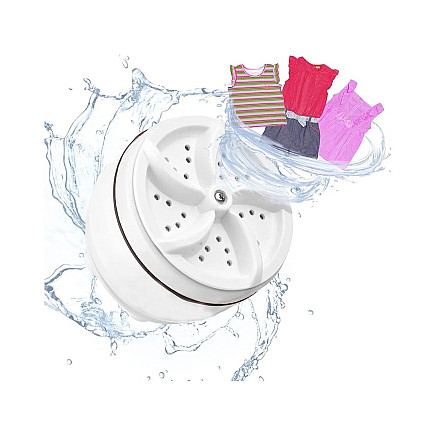 Portatīvā mini veļas mašīna ar USB rotoru, 18 W, ABS plastmasa, balta