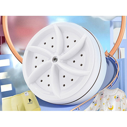 Portatīvā mini veļas mašīna ar USB rotoru, 18 W, ABS plastmasa, balta