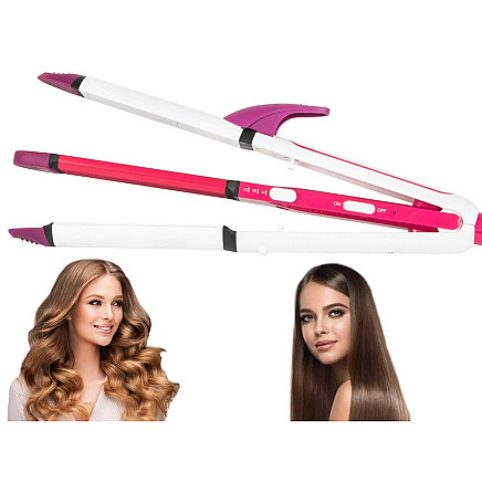 Curling iron straightener crimper 3in1 curls