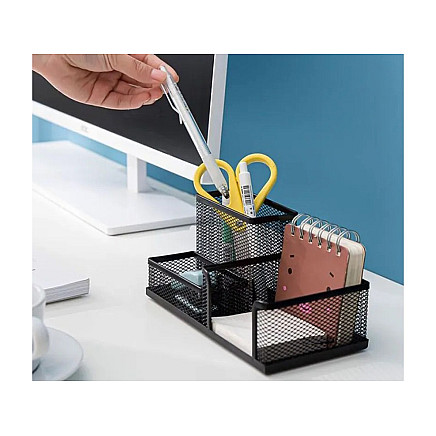Metal desk organiser 3 compartments