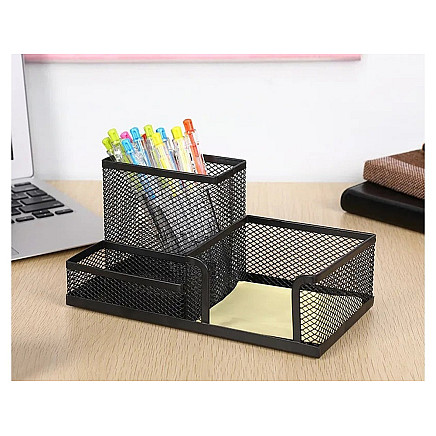 Metal desk organiser 3 compartments