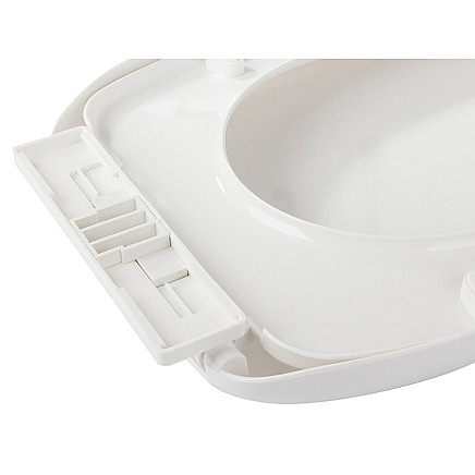 Universāls lēni aizverams tualetes sēdeklis, balts