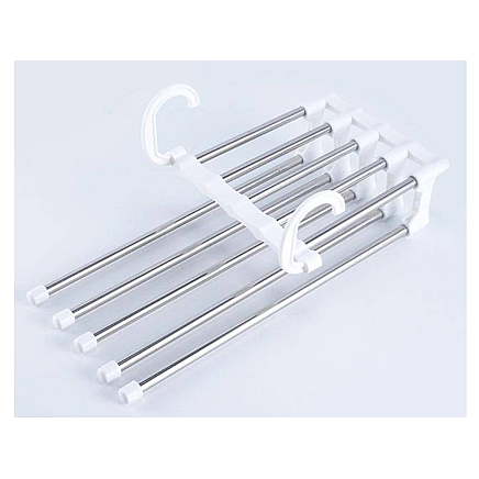 5-pair pull-out wardrobe trouser rack