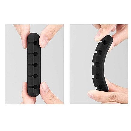 Desk cable organiser adhesive holder