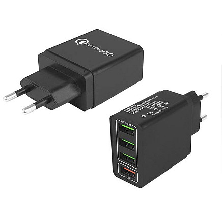 4xUSB Ātrā Uzlāde 3.0 Tīkla Lādētājs