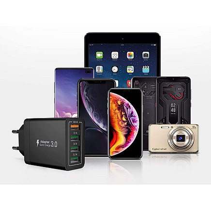 4xUSB Ātrā Uzlāde 3.0 Tīkla Lādētājs
