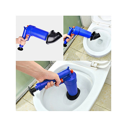 Cauruļu tīrīšanas pistole ar 4 uzgaļiem, zila