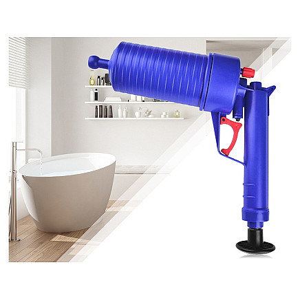 Cauruļu tīrīšanas pistole ar 4 uzgaļiem, zila