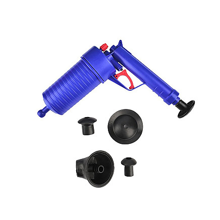 Cauruļu tīrīšanas pistole ar 4 uzgaļiem, zila