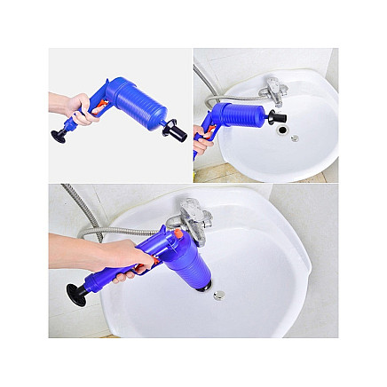 Cauruļu tīrīšanas pistole ar 4 uzgaļiem, zila