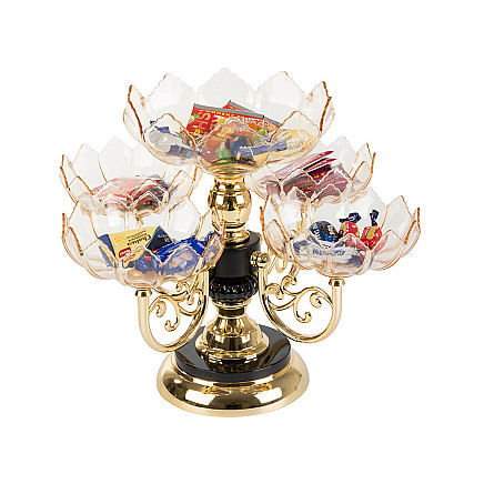 Divstāvīgs Rotējošs Saldumu un Augļu Trauks