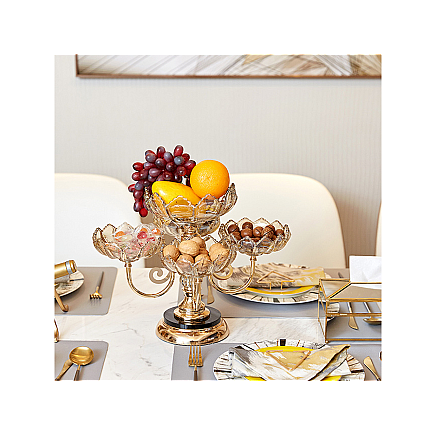 Divstāvīgs Rotējošs Saldumu un Augļu Trauks