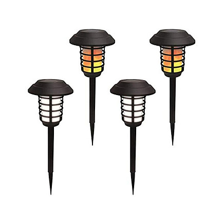 Garden lamp solar torch lantern rgb remote control