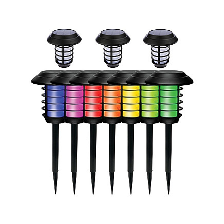 Garden lamp solar torch lantern rgb remote control