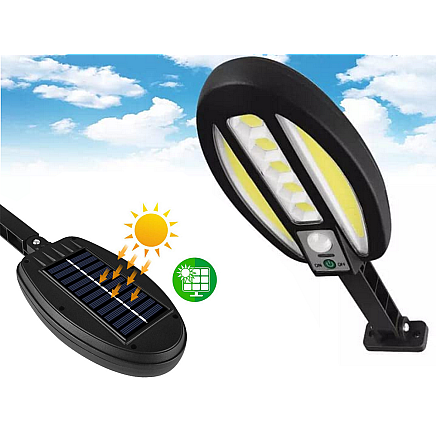 95 led solar lamp with dusk-to-dawn sensor