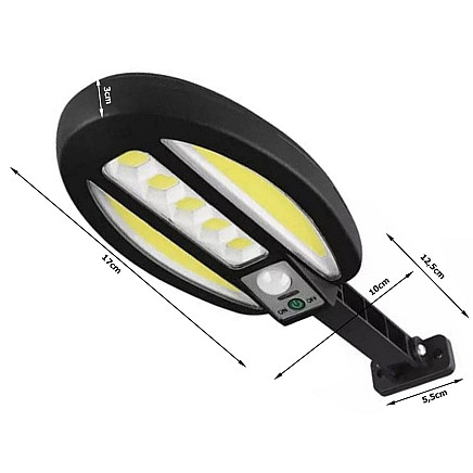 95 led solar lamp with dusk-to-dawn sensor