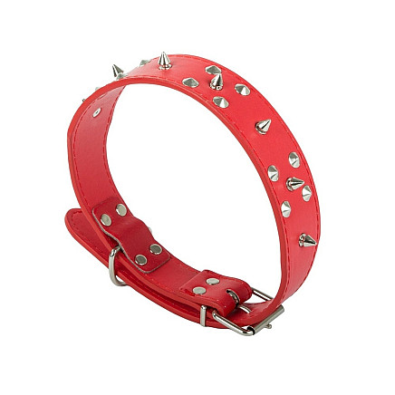 Studded dog collar eco leather adjustable xl