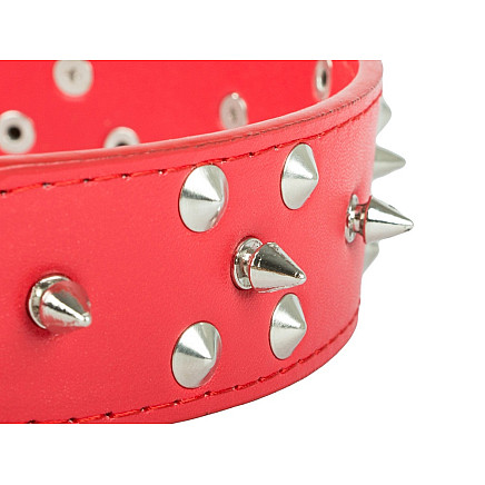 Studded dog collar eco leather adjustable xl