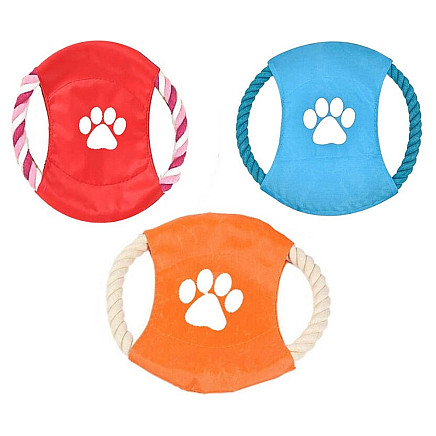 Dog toy chew tug rope frisbee disc