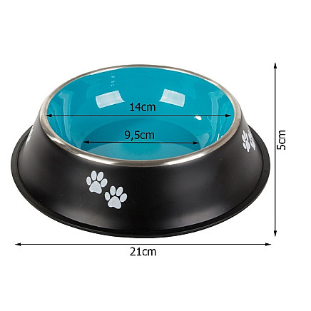 Metal anti-slip dog bowl 400ml