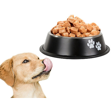 Anti-slip metal dog bowl large 1l