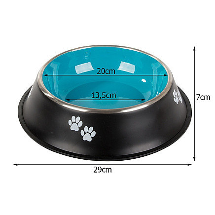 Anti-slip metal dog bowl large 1l